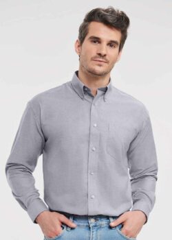 Russell Collection Long Sleeve Easy Care Oxford Shirt