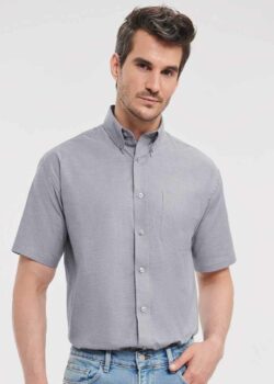 Russell Collection Short Sleeve Easy Care Oxford Shirt