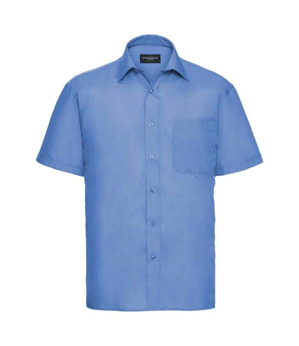 Russell Collection Short Sleeve Easy Care Poplin Shirt - Image 4