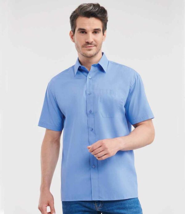 Russell Collection Short Sleeve Easy Care Poplin Shirt