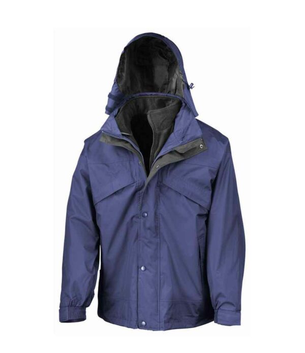 Result 3-in-1 Waterproof Zip and Clip Fleece Lined Jacket - Image 2