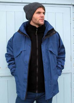 Result 3-in-1 Waterproof Zip and Clip Fleece Lined Jacket